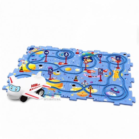"Puzzle & Airplane Adventure Set for Kids"
