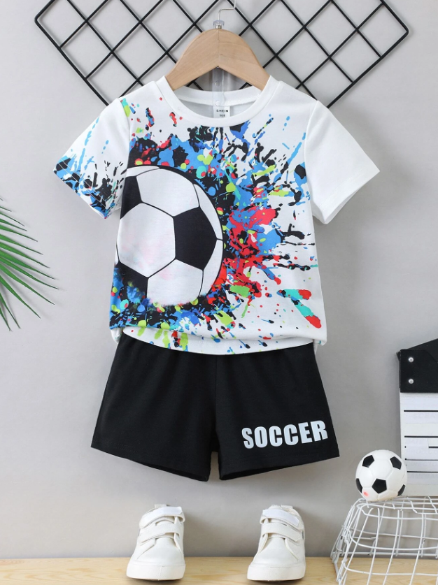 Shein Boys T-Shirt and Shorts set