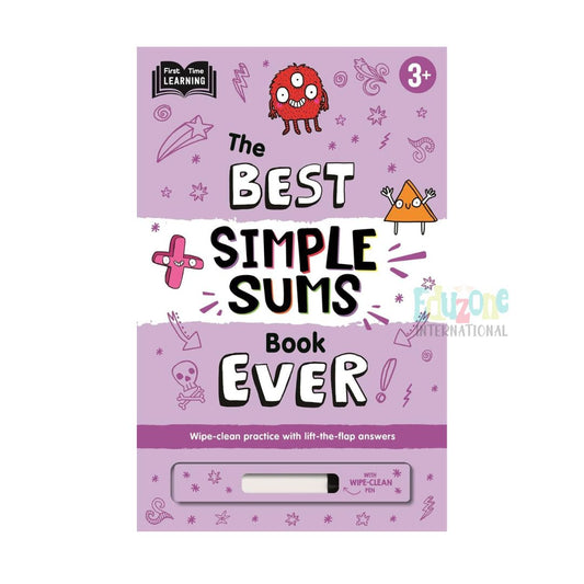 "Simple wipe and clean first Math book for kids"