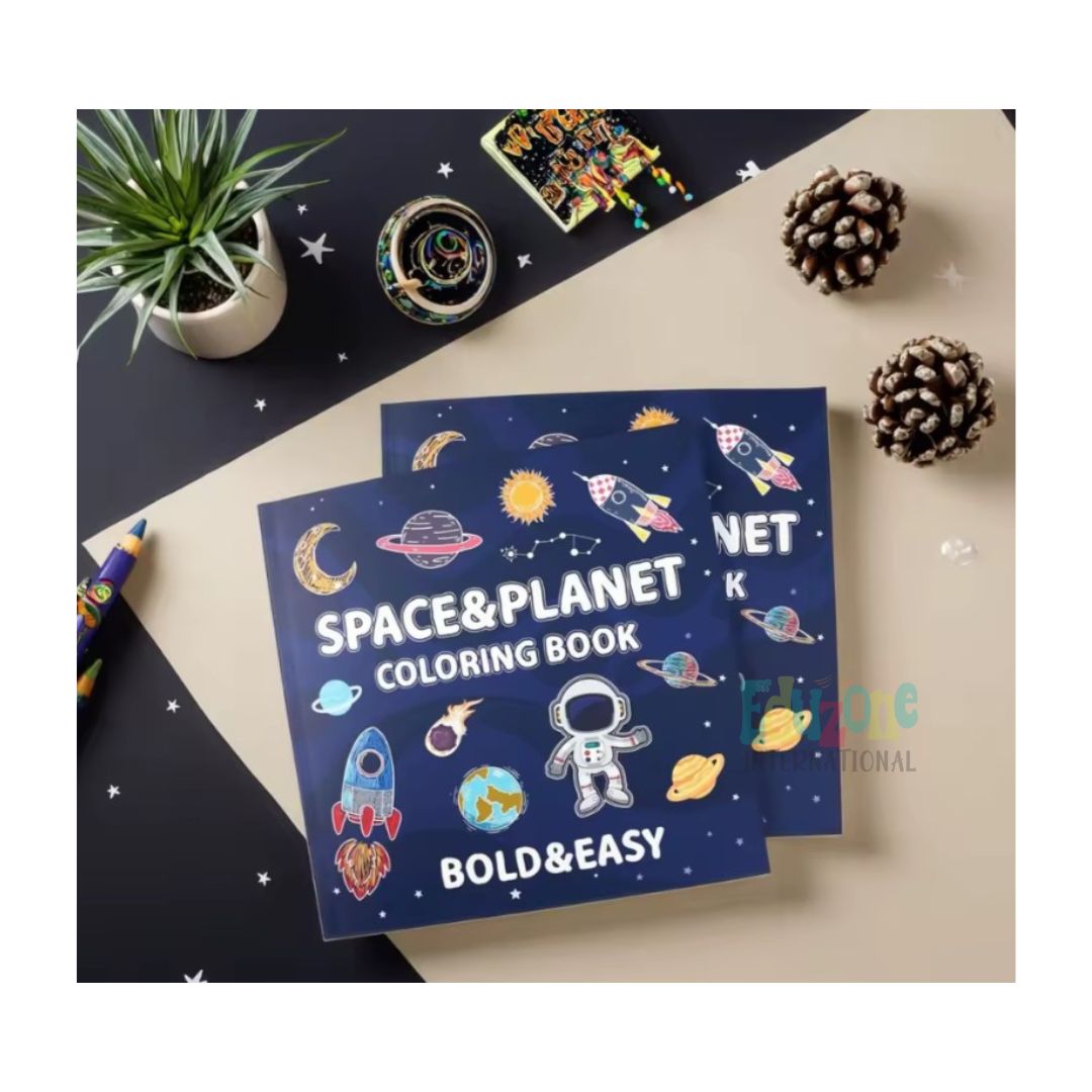 "Space-Planet coloring book – Creative & Calming Activity for Kids"