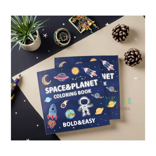 "Space-Planet coloring book – Creative & Calming Activity for Kids"