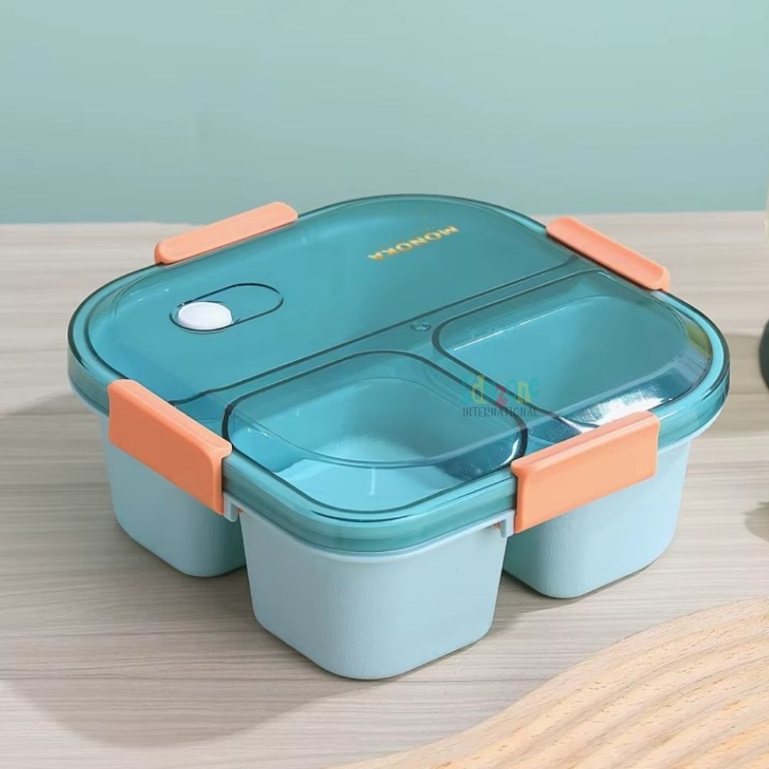 Kids 4-Compartment Lunch Box – Microwave Safe
