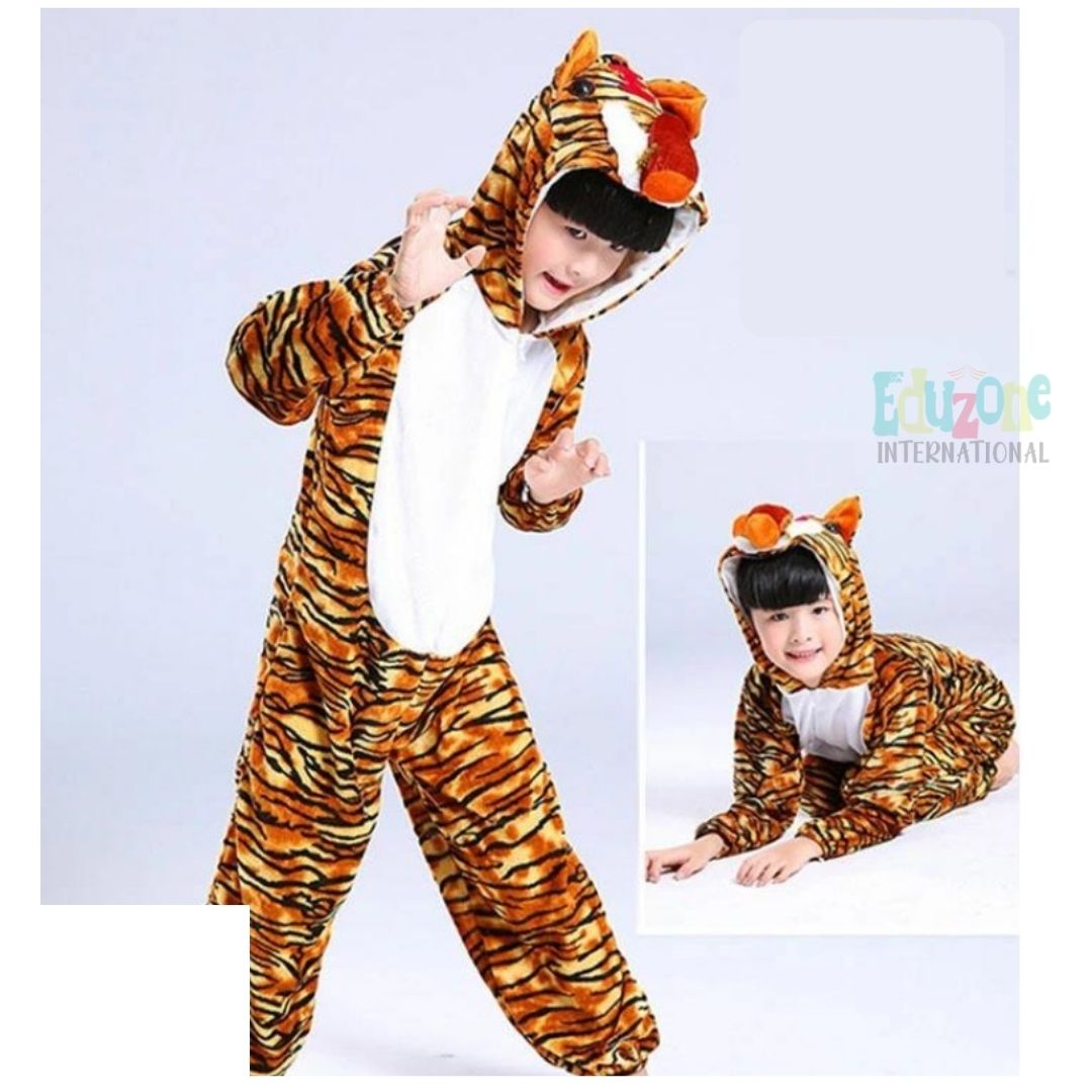 "Kids Tiger Costume – Animal Onesie for Book Day, Dress-Up & Play"