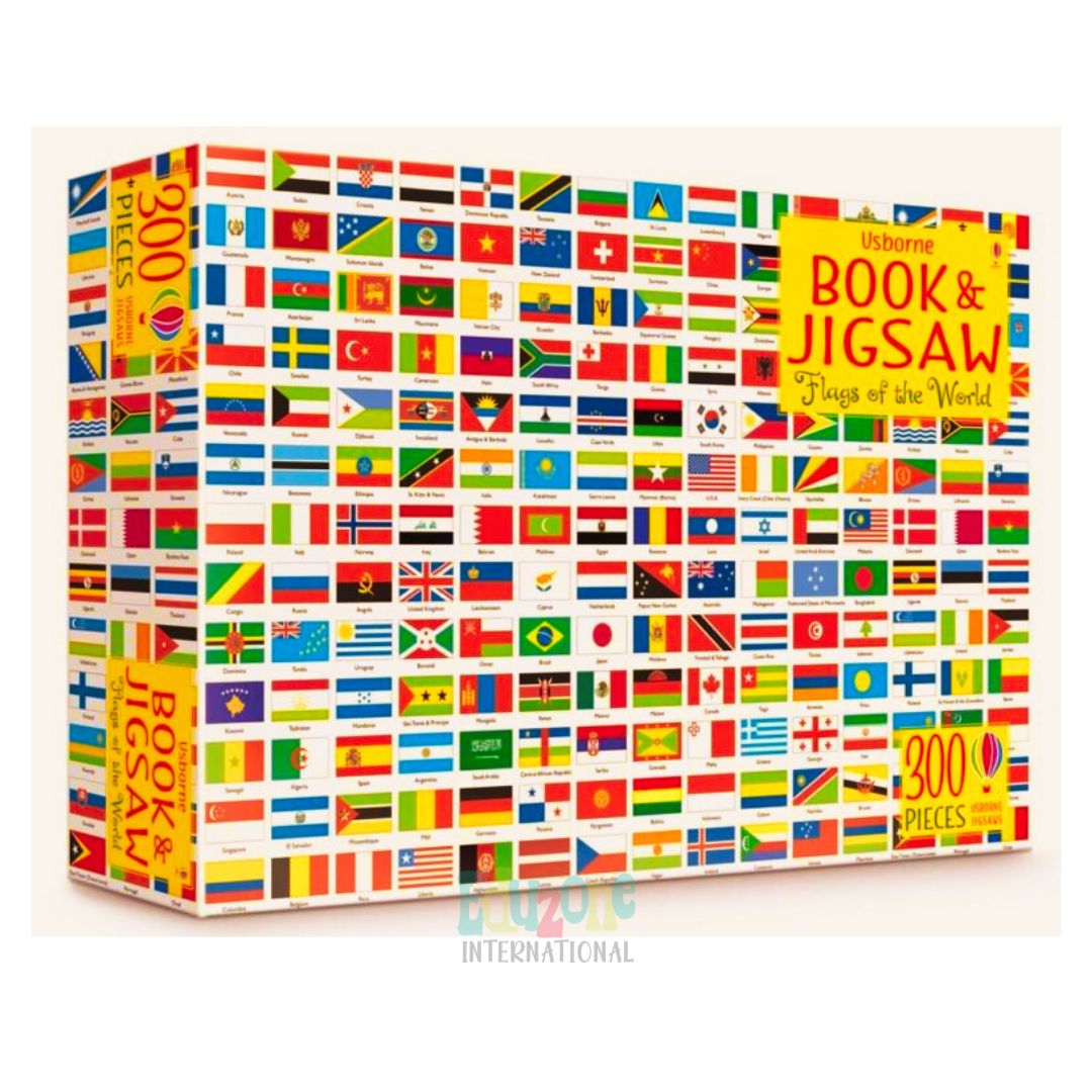 "Usborne Book And Jigsaw Flags Of The World"