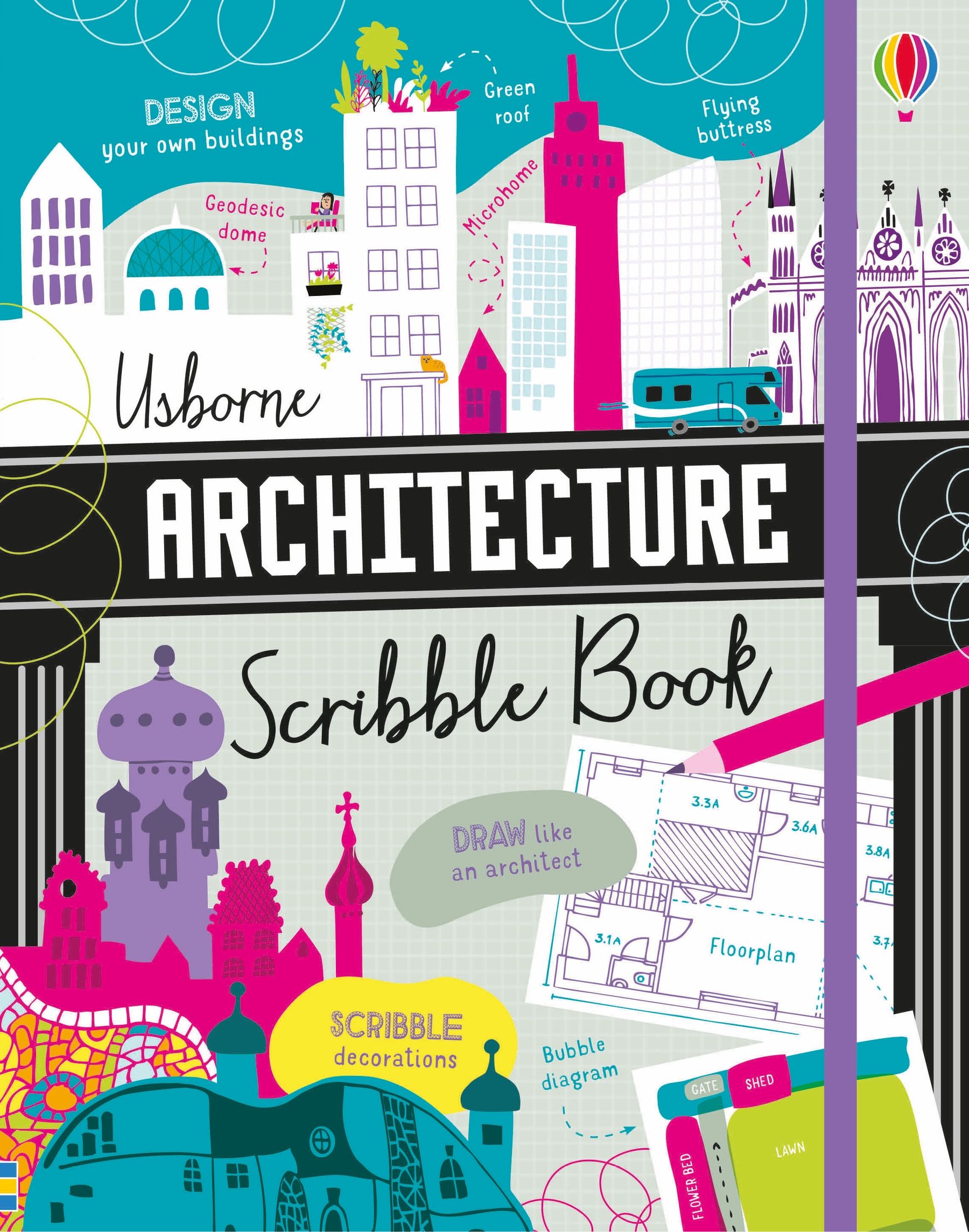 "Activity book with fun architecture puzzles, design challenges, and creative tasks for kids. ISBN: 9781474968997."