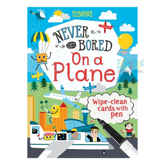 "Usborne Never Get Bored on a plane (Wipe-Clean Activity Cards)"