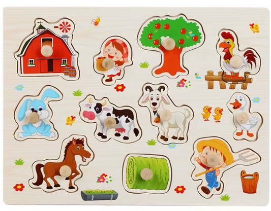 "Wooden Puzzles-Farm Animals"