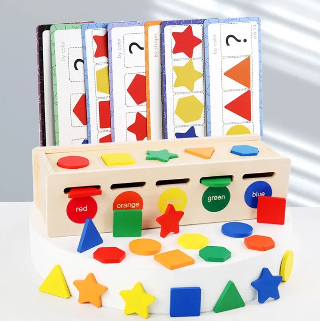 "Montessori Shape,color and pattern sorting Toy at Eduzone International - Toyshop Tanzania"