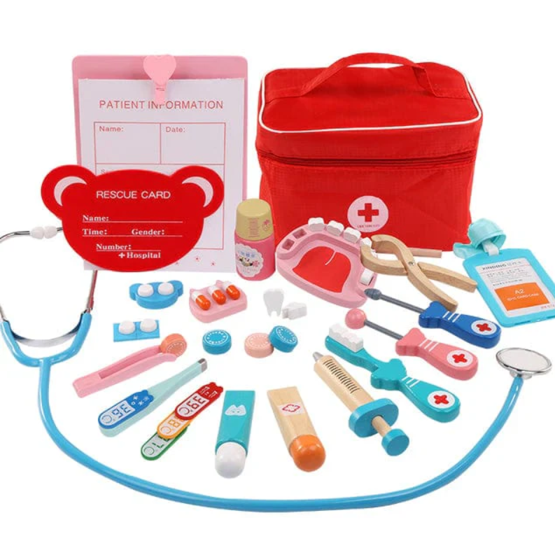 "Doctor Play Set-Wooden Educational Montessori Toy "