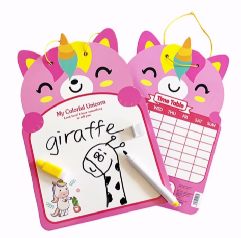 Kids erasable writing and drawing board.