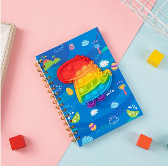 Pop it Notebook for Kids | Notebook with pop fidget accessory