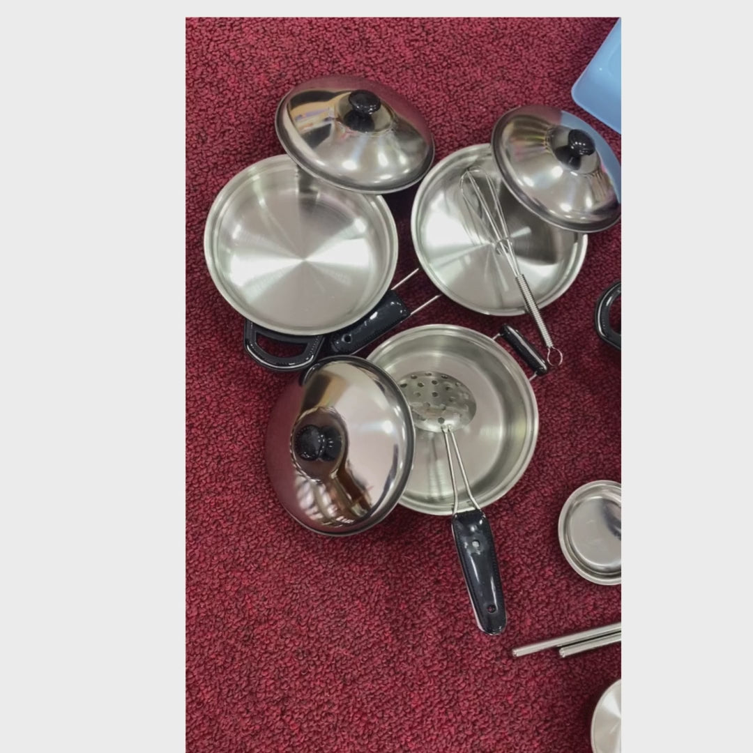 "Kids Pretend Play Stainless Steel Utensils at Eduzone International"