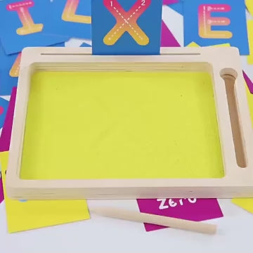 "Wordpad Tracing – Wooden Sand Tray with Wooden Pen (Ages 3+)"