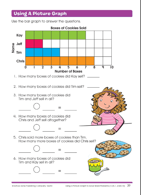 Word problem workbook for kids grade 1 and 2